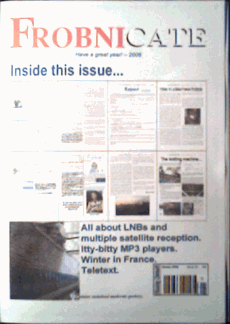 A photo of issue 26 ('FrobLite') as printed on an Epson Stylus Color 640.