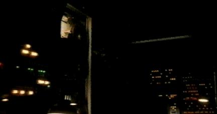 The horizontal strip, upper right, is the light flickering as it switches on.